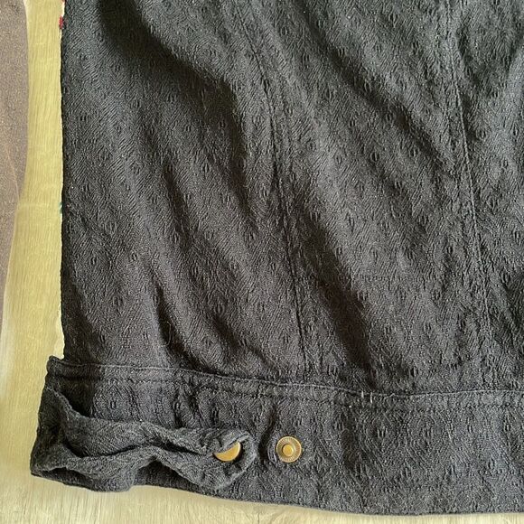 Free People Embroidered Full Zip Hooded Jacket Boho Aztec Southwest - Size Small - Picture 6 of 10